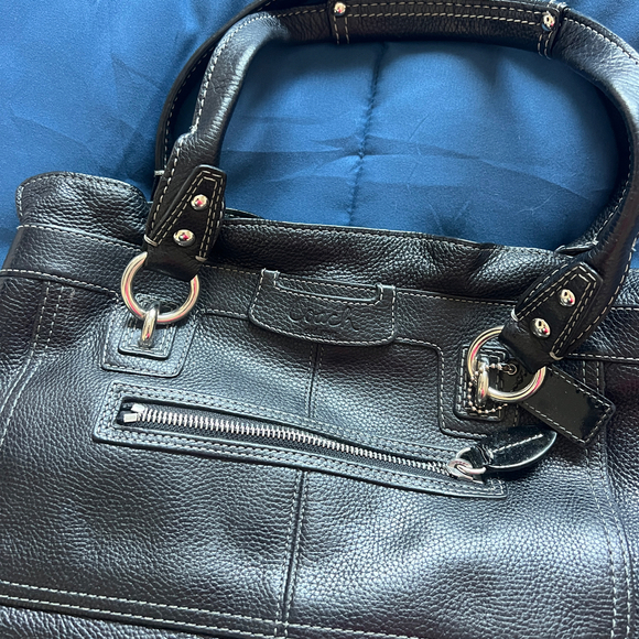 Coach | Black Leather Satchel Bag - Picture 3 of 12